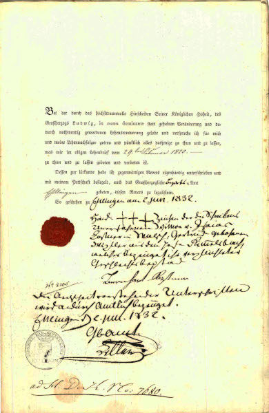 Handzeichen der des Schreibens unerfahrenen Wittwe